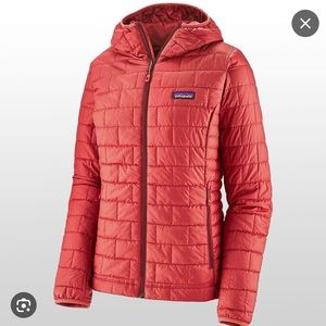 Patagonia Nano Puffer Jacket with Hood- XL- color tomato